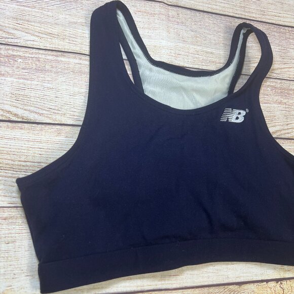 New Balance Navy Sports Bra Racerback Medium Support Workout Bra Medium - Picture 10 of 11